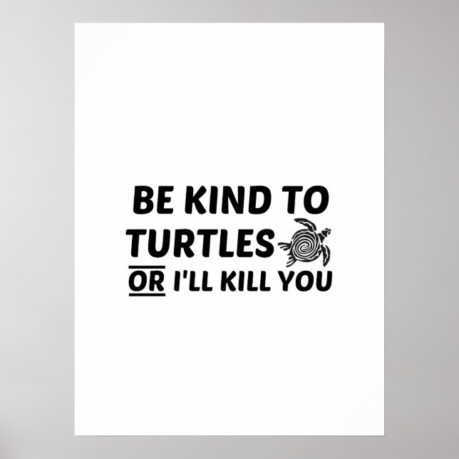 POSTER LA GENTILLESSE TORTUE (Devant)