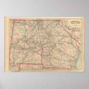 Poster La Géorgie et l'Alabama