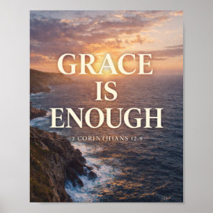 Poster La Grâce Est Suffisante Ocean Sunrise Wall Art