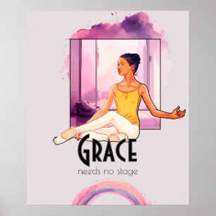 Poster La grâce n'a pas besoin de scène – Élégante œuvre