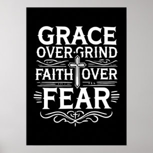 Poster La grâce sur la terre, la foi sur la peur - Inspir