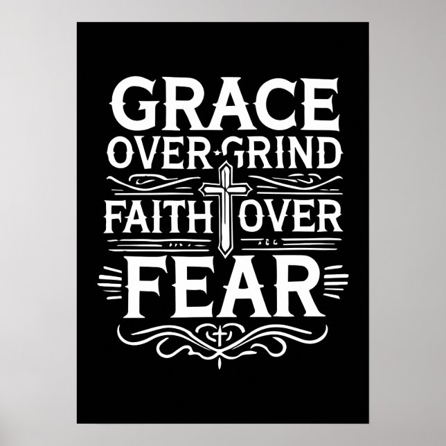 Poster La grâce sur la terre, la foi sur la peur - Inspir (Devant)