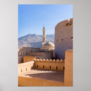 Poster La Grande mosquée et le minaret à Nizwa - Oman