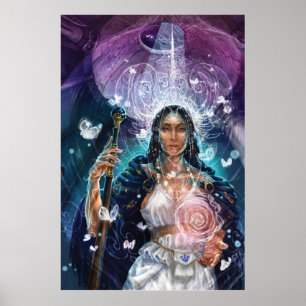 Poster La Grande Prêtresse activée - art divin féminin