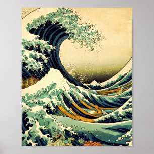 Poster La Grande Vague à Kanagawa Style Artistique Vintag