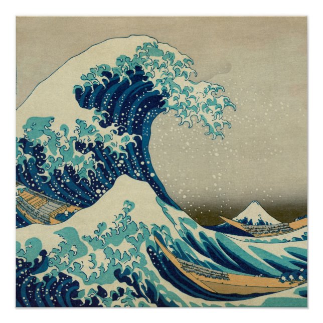Poster La Grande Vague au large de Kanagawa (Devant)