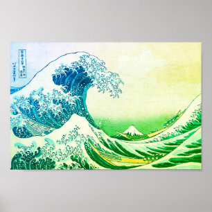 Poster La grande vague de Kanagawa