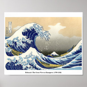 Poster La Grande Vague d'Hokusai à Kanagawa (1760-1849)