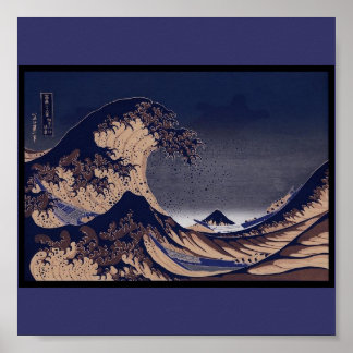 Poster La Grande Vague, peinture japonaise c. 1830-1832