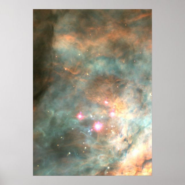Poster La grappe de Trapezium de la nébuleuse Orion (Devant)