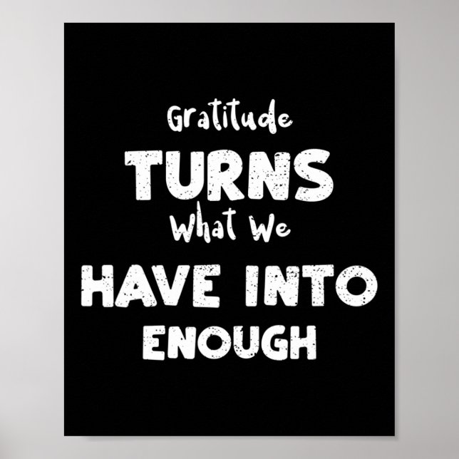 Poster La Gratitude De Noël Transforme Ce Que Nous Avons  (Devant)