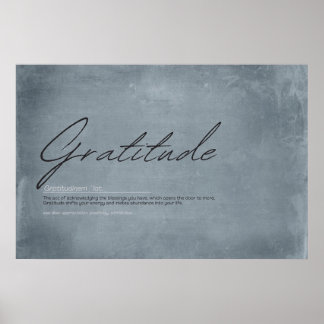 Poster La gratitude est l'attitude : élevez votre vie