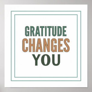 Poster La gratitude vous change Psaume 107 1 Spirituel