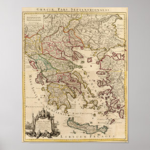 Poster La Grèce et le Macédoine