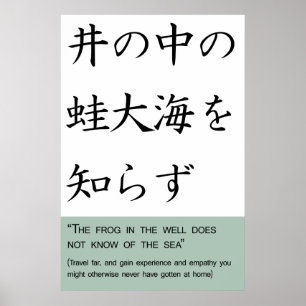 Poster La grenouille dans le puits ne connaît pas la mer