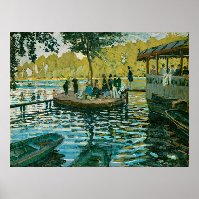 Poster La Grenouillère - Claude Monet - 1869 (Devant)