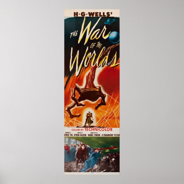 Poster LA GUERRE DU MONDE HG Wells Science Fiction Vin (Devant)