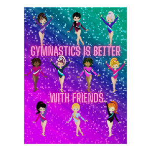 Poster La Gymnastique Est Mieux Avec Les Amis Super Spark