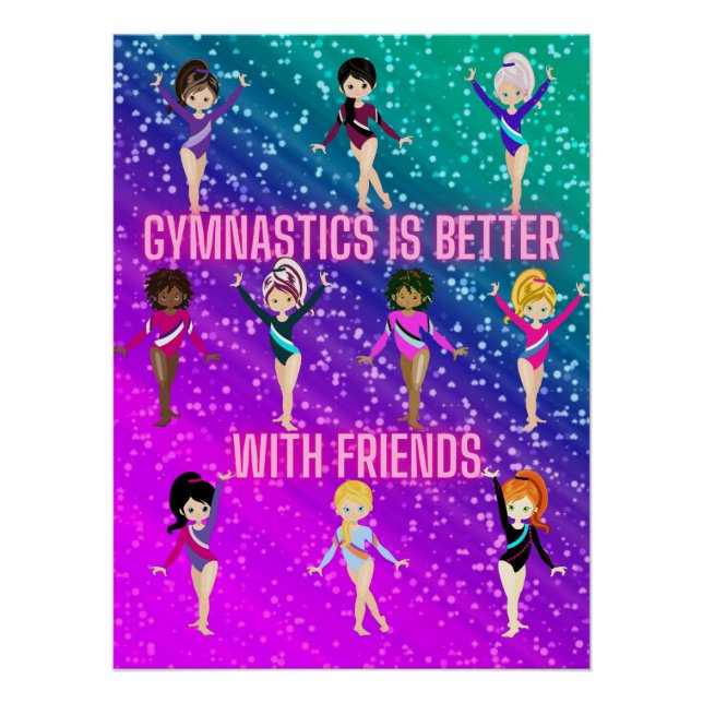 Poster La Gymnastique Est Mieux Avec Les Amis Super Spark (Devant)