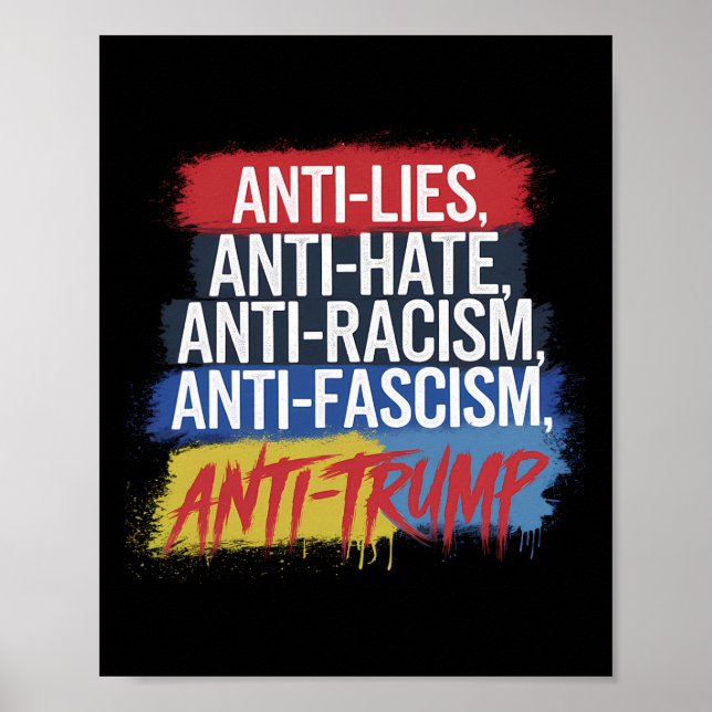 Poster La Haine Mentionne Le Racisme Le fascisme Résiste  (Devant)