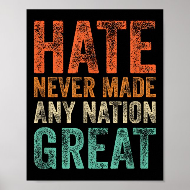 Poster La haine n'a jamais fait de nation une super anti- (Devant)