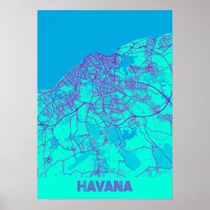 Poster La Havane - Cuba Galaxy City Map