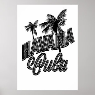 Poster La Havane Cuba l'art vintage.