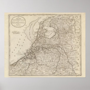 Poster La Hollande, Frise, Groningue, Overyssel