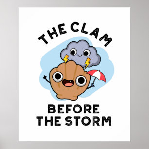 Poster La Jambe Avant La Tempête Un Météo Drôle