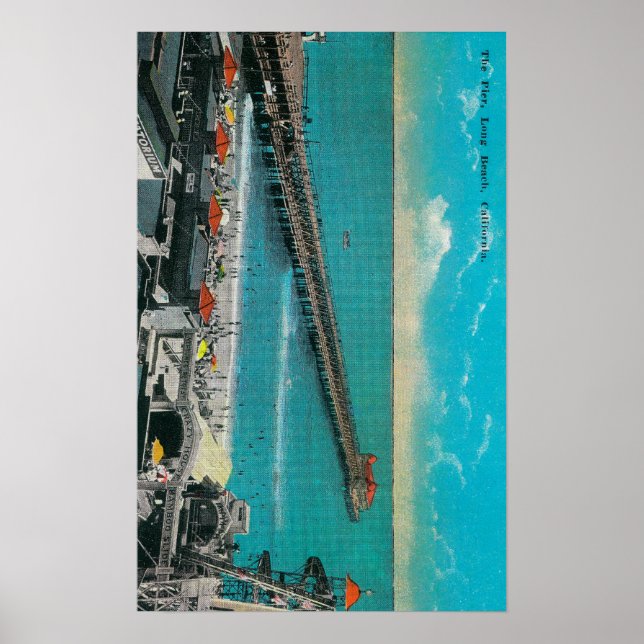 Poster La jetée et la plage et Long Beach (Devant)