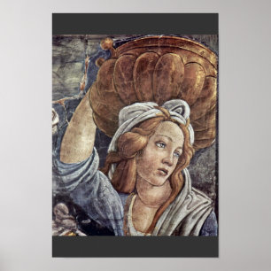 Poster La jeunesse de Moïse, détail par Botticelli Sandro