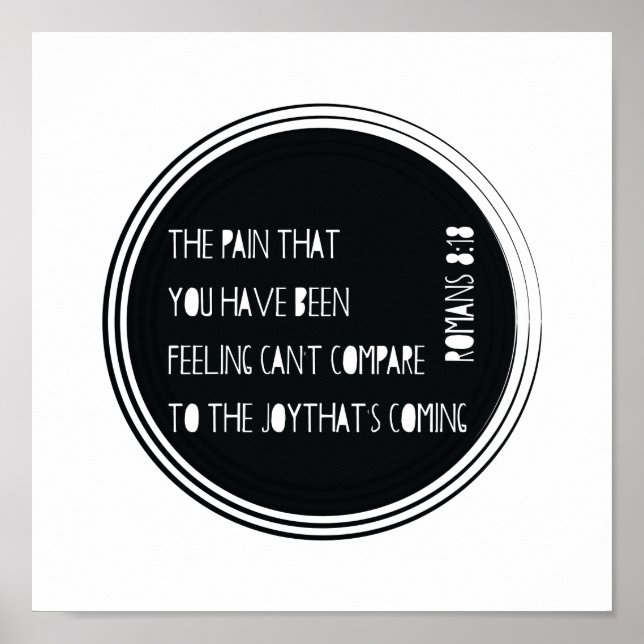 Poster La Joie qui vient Romains 8:18 (Devant)