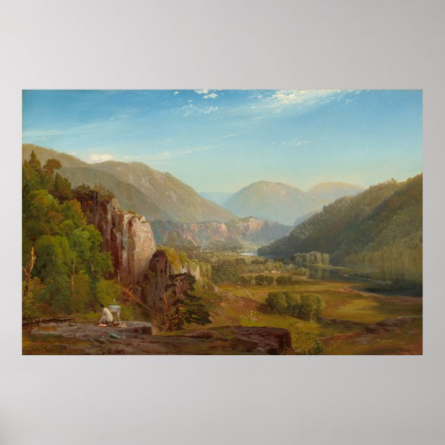Poster La Juniata River, Pennsylvanie par Thomas Moran (Devant)