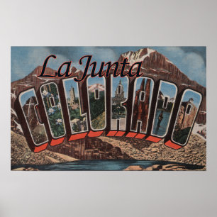 Poster La Junta, Colorado - Scènes de grandes lettres