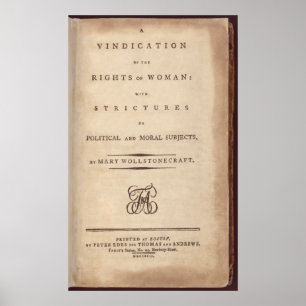 Poster La justification des droits de la femme