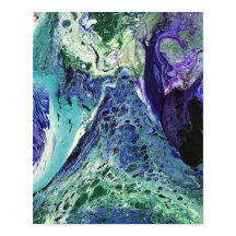 La Laguna #1 peinture en bleu, turquoise, blanc