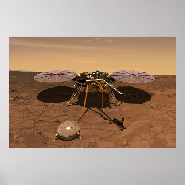 Poster La Landre D'Insight Fonctionnant Sur La Surface De (Devant)
