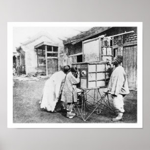 Poster La lanterne magique, vers 1870 (photo b/w)