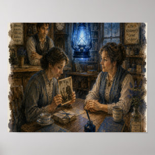 Poster La Lanterne Qui Vacillait Bleue : Assiette RH-WC-B