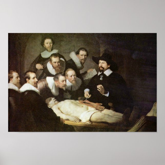 Poster La Leçon D'Anatomie Du Dr Nicolaes Tulp. (Devant)