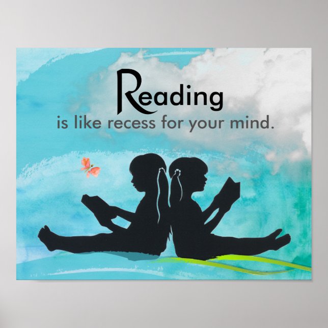 Poster La Lecture Est Comme Le Recess Pour Votre Avis Pos (Devant)