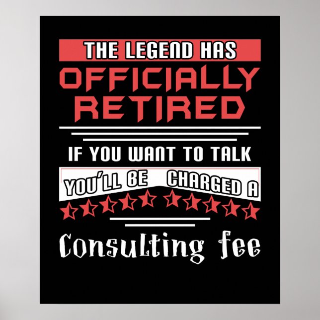 Poster La Légende A Officiellement Retraité Une Retraite  (Devant)