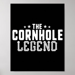 Poster La légende de Cornhole Lancer de sacs de haricots