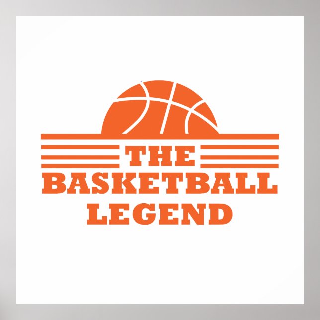 Poster La légende du basketball boule orange (Devant)