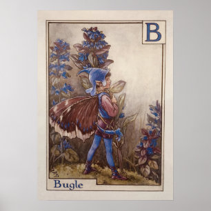 Poster La Lettre B - Bugle - par Cicely Mary Barker