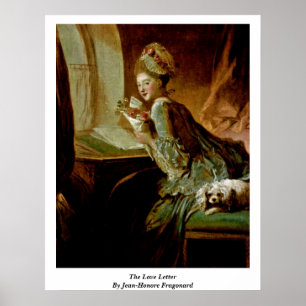 Poster La lettre d'amour par Jean-Honore Fragonard