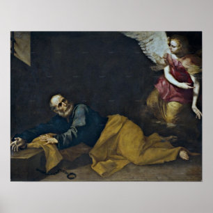 Poster La libération de Saint Pierre par Jusepe de Ribera