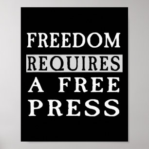Poster La liberté nécessite un T-shirt anti-Trump de pres