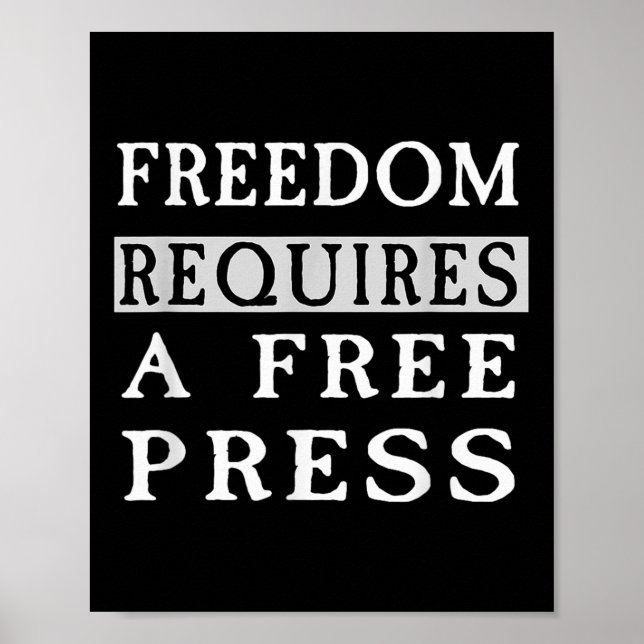 Poster La Liberté Nécessite Une Liberté Anti-Trump T-Shir (Devant)