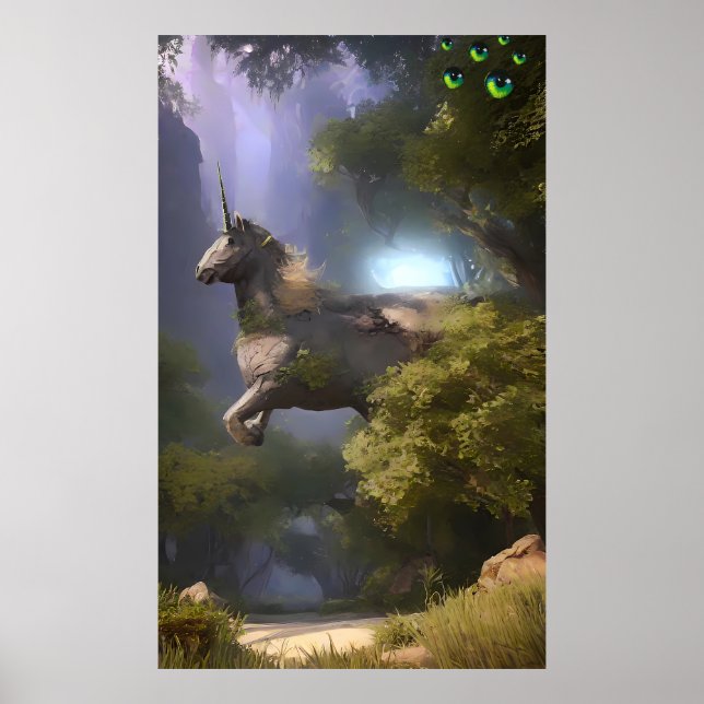 Poster La licorne - Ken Gage Surreal Art (Devant)